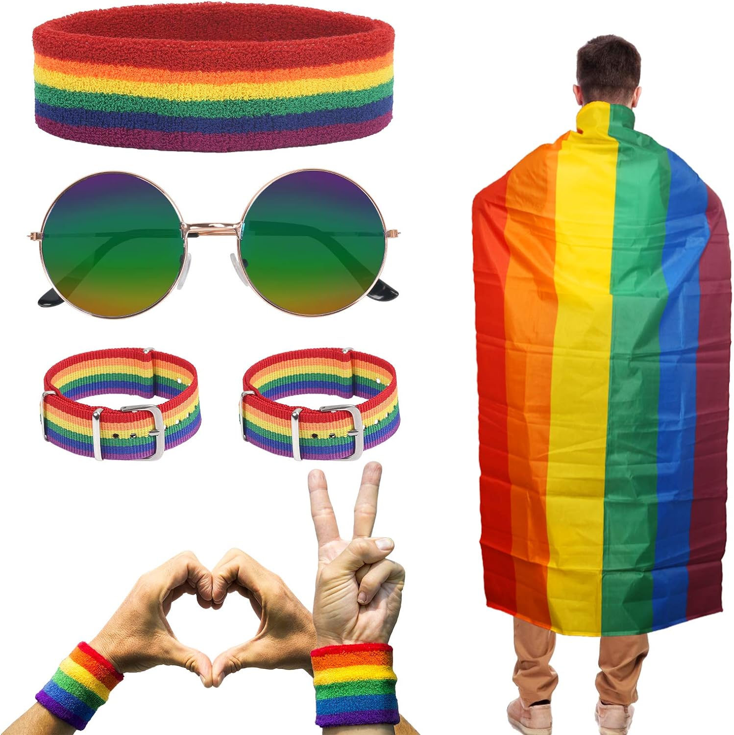 5Tlg Gay Pride Accessoire