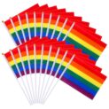 60 Stück Gay Pride Regenbogen Fahnen