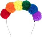 Haarreif mit mehrfarbigen Pompons